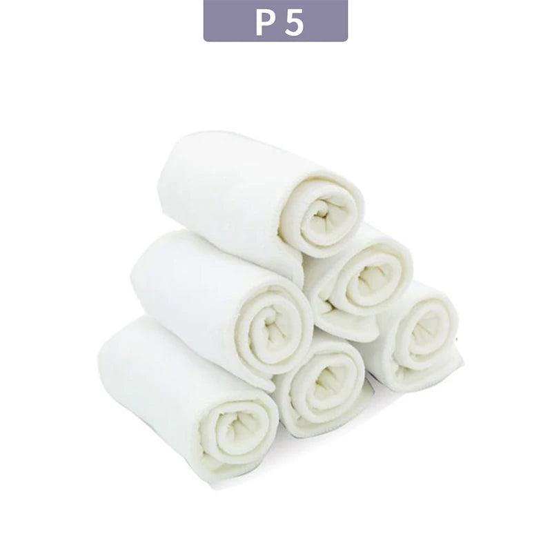 Elinfant 5/10pcs / Set 3 Layers Microfiber Cloth Diaper Nappy Insert Super Absorbent Reusable Washable 35×13.5 Cm Diaper Insert