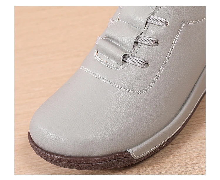 2025 Women Casual Shoes Genuine Leathe Platform Loafers for Women Wedge Sneakers Zapatos Mujer Fashion Slip on Ladies Moccasins