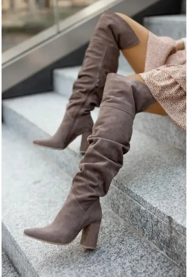 Women's Boots Autumn Winter Footwear Boots-Women Pointe Shoes Luxury Designer Sexy Thigh High Heels High Sexy 2024 Large Size P