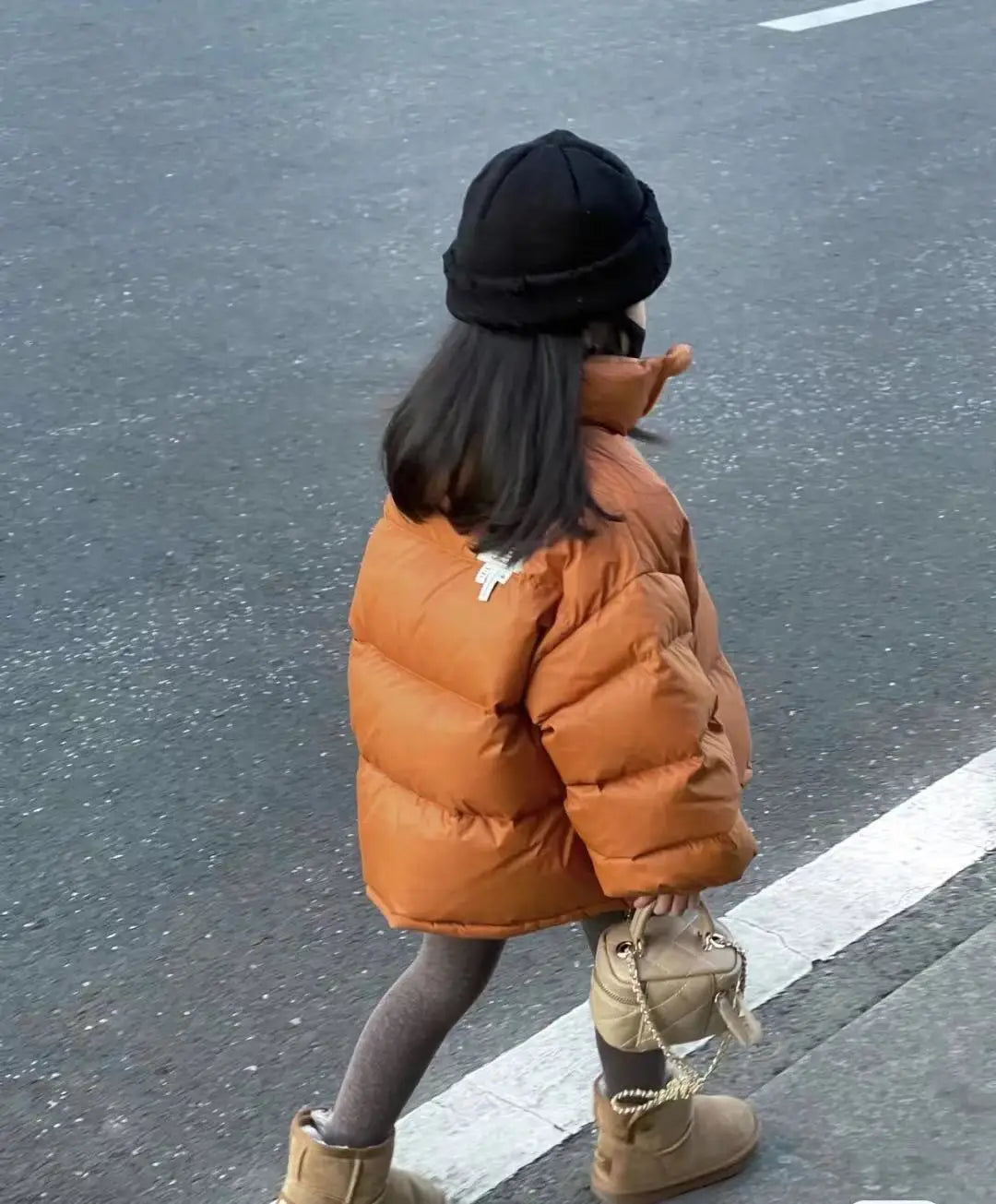 Children Boys Short Thick Parkas Standing Collar Silk Floss Bread Jacket for Boy Girl Letter Warm Solid Toddler Boys Winter Coat