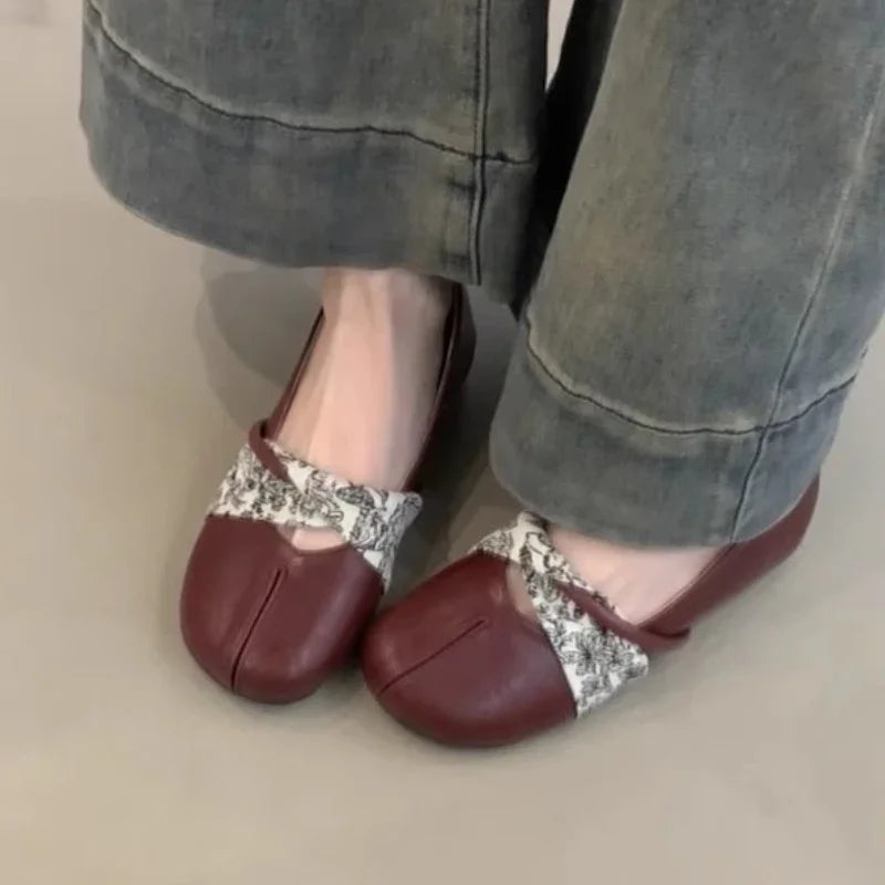 Woman Elegant Single Shoes 2025 Spring Autumn New Fashion Korean Style Soft Bottom Anti-slippery Versatile Princess Leather Shoe