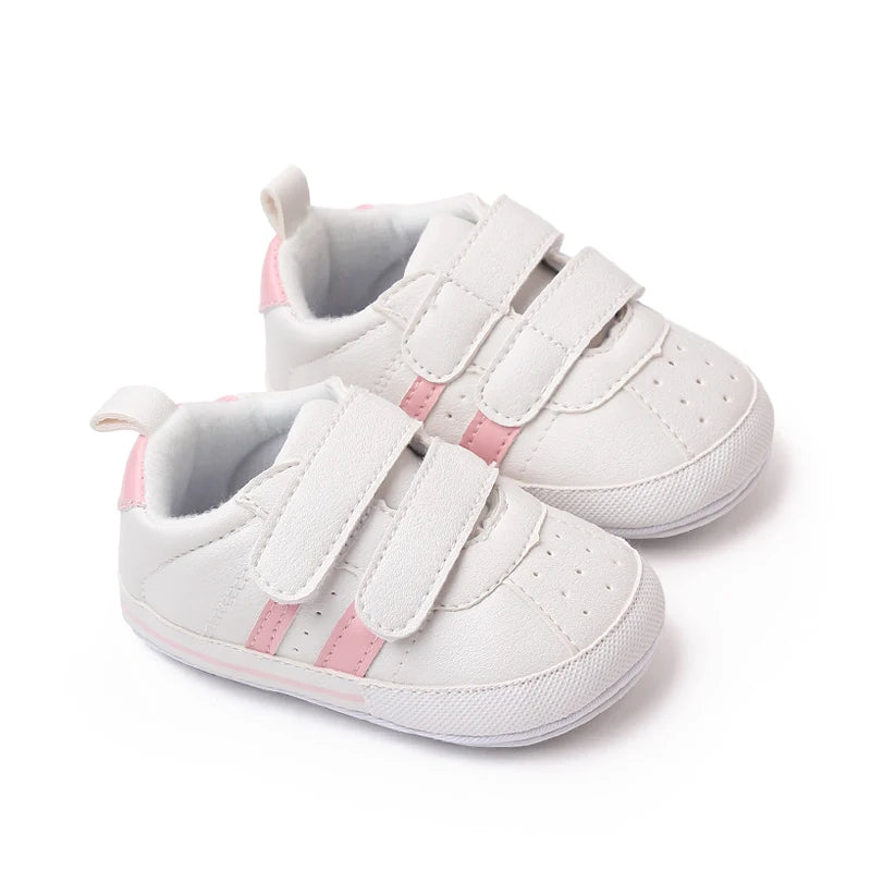 White Sneakers With Soft Soles Children's Sports Shoes For Spring/Autumn New Style Suitable For Both Boys And Girls Baby Shoes