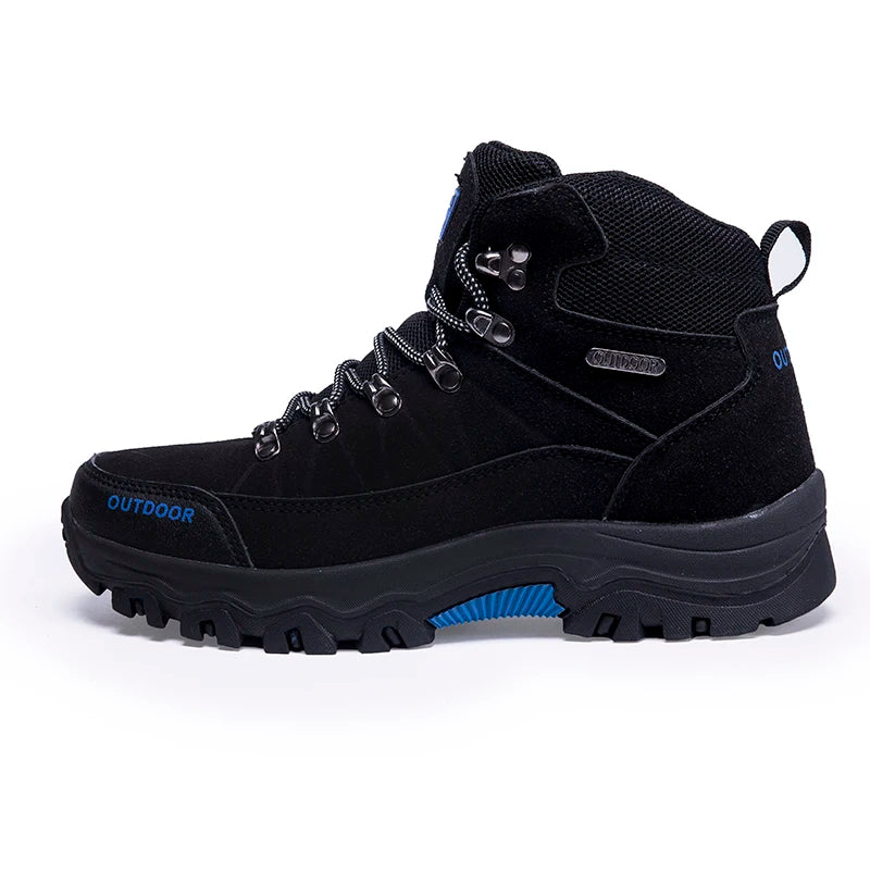 High-top Boots Men Outdoor Anti-slip Thick-soled Comfortable Ankle Boots Men Breathable Shock-absorbing Casual Hiking Shoes Men