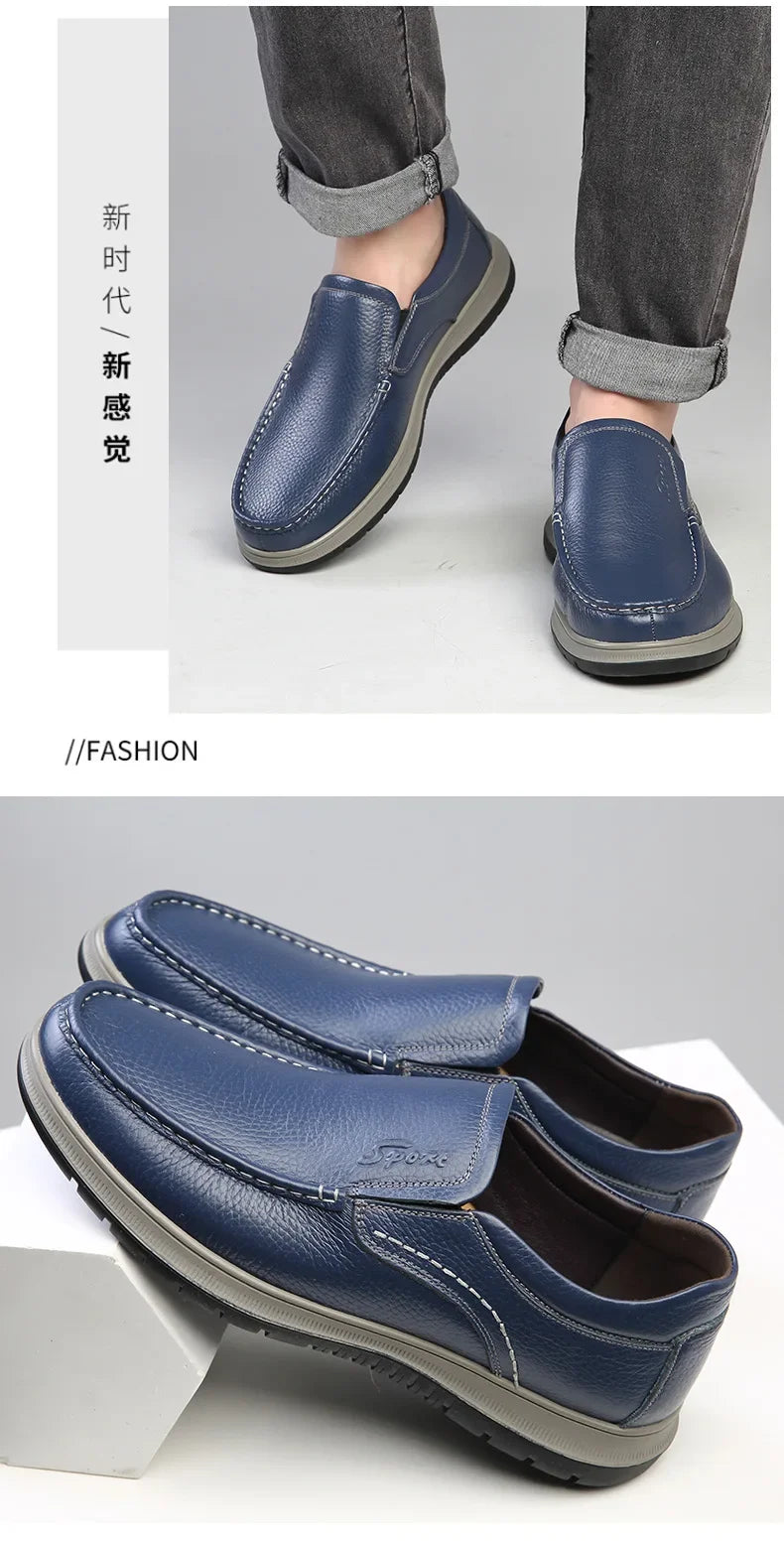 Casual Shoes For Men Flat Platform Walking Shoes Outdoor Footwear Loafers Breathable Sneakers Handmade Shoes Genuine