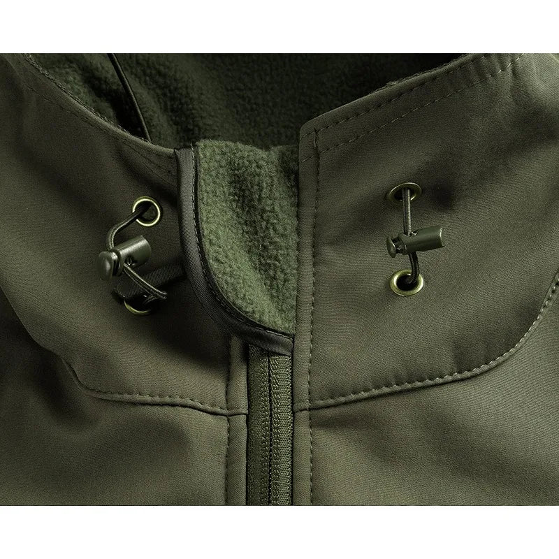 Men's Sets Jackets Winter Pants Water Resistant Coats Fleece Lined Hooded Snowboard Softshell Tactical Pants with Multi-Pockets