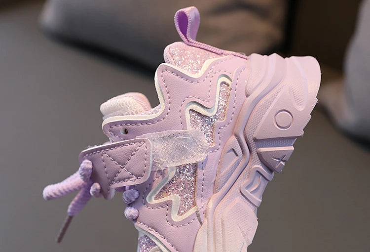 Children's Shoes 2024 New Toddler Girls Sport Shoes Soft Sole Breathable Outdoor Tennis Fashion Kids Sneakers EU21-30