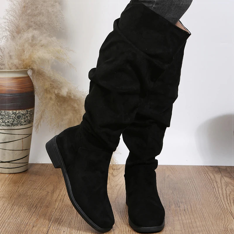 Boots Women's High Boots For Winter Shoes Woman Heels Botas Mujer New High Knee Boots Women Luxury Long Winter Footwear Snow