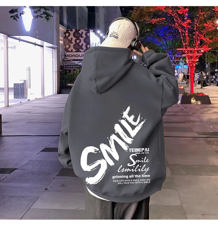 2025 New Men's Fashion Brand Hooded Sweatshirt for Spring and Autumn, Hoodie with Hong Kong Style, Loose Outerwear