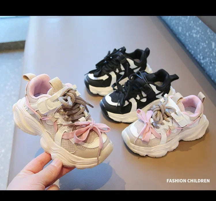 Kids Sneakers for Girls Fashion Sports Shoes for Toddlers Breathable Non-slip Children School Running Shoes for Boys Versatile