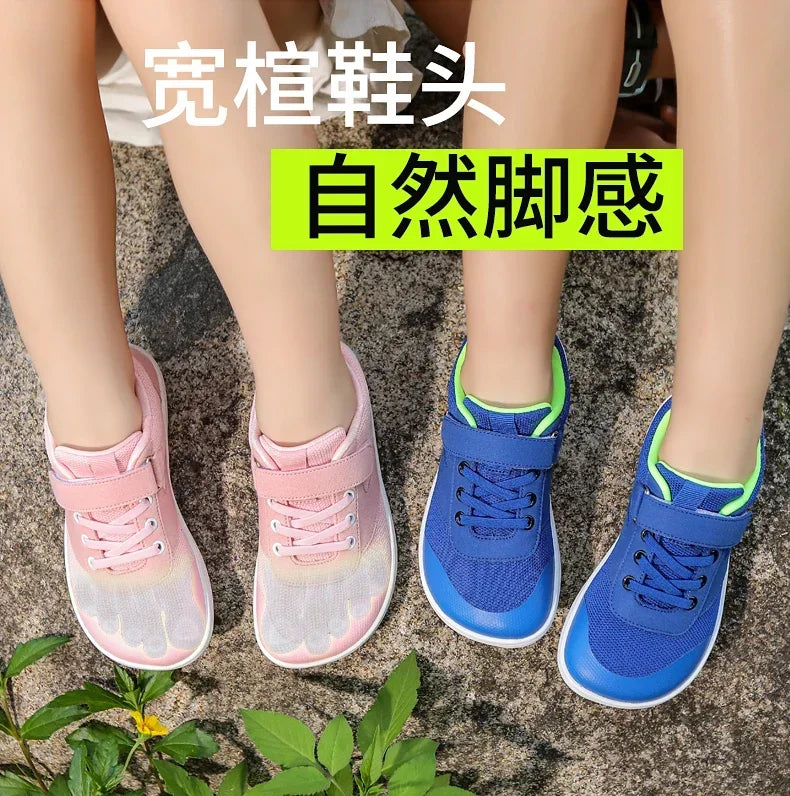 Kids Wide Barefoot Shoes Boys Girls Minimalist Sneakers Toddler Lightweight Non Slip Narutal Children Walking Shoes Skate Flat