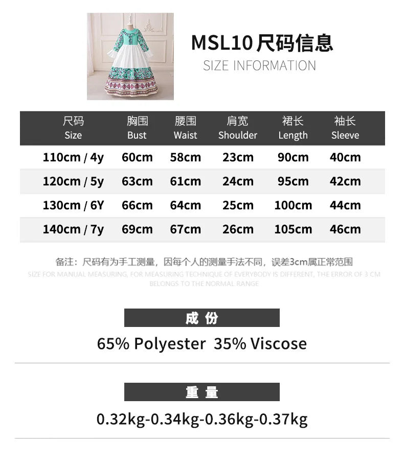 Muslim Ramadan Prayer Gowns Party Girls Dress Long Sleeve Robe Arabic Dubai Abaya Girls Dresses Eid Child Holiday Prom Costumes