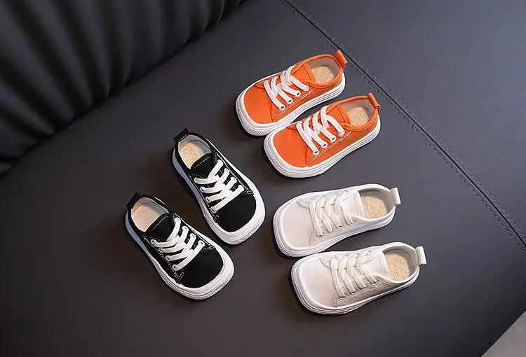 Kids Non-slip Comfort Sneakers Shoe Toddlers Tennis shoesChildren Sport Canvas Shoes Lace-up Girls Flat Boys Casual Shoes
