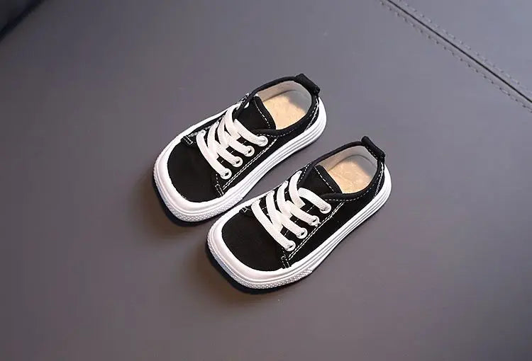 Kids Non-slip Comfort Sneakers Shoe Toddlers Tennis shoesChildren Sport Canvas Shoes Lace-up Girls Flat Boys Casual Shoes