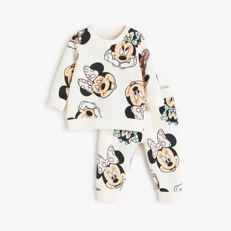 0-6 Age Children's Wear Set Autumn Long Sleeve Tracksuit Cartoon Mickey Hoodies Sweatpants Two Piece Set Kids Clothing Outfits