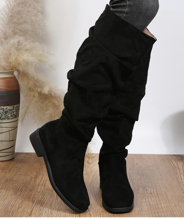 Boots Women's High Boots For Winter Shoes Woman Heels Botas Mujer New High Knee Boots Women Luxury Long Winter Footwear Snow