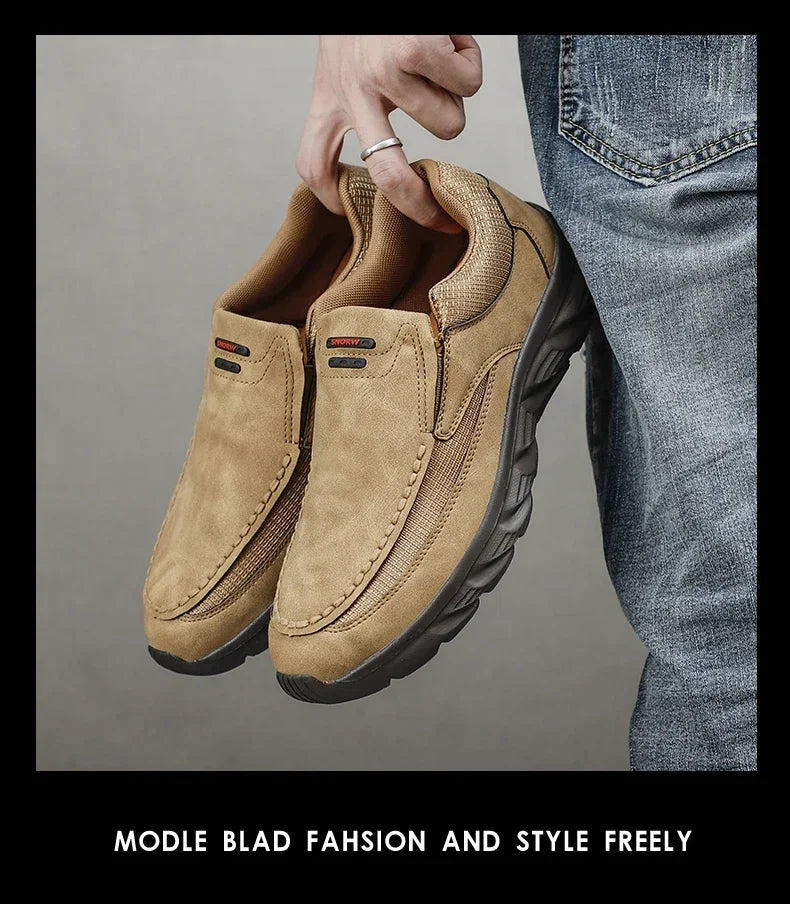 Walking Shoes for Men Loafers Sneakers New Fashion Handmade Retro Leisure Loafers Shoes Zapatos Casuales Hombres Men Shoes