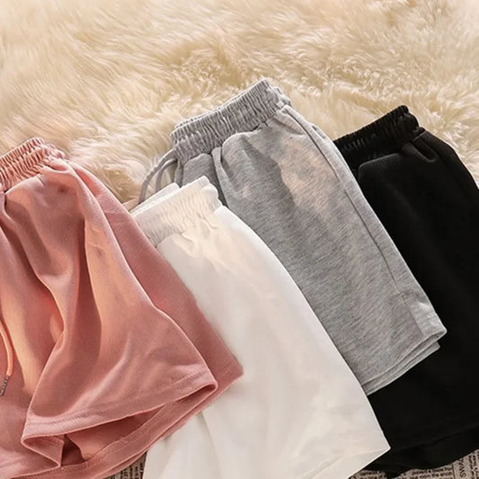 Casual shorts, wide-legged home shorts, women's summer and Korean version of loose thin high-waisted casual cool sweatpants