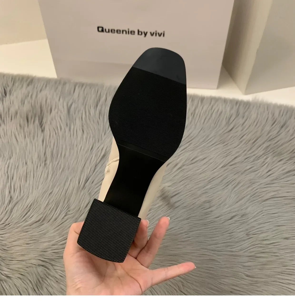 Short boots for women 2025 new spring and autumn single boots round toe raised waterproof platform bare boots for women