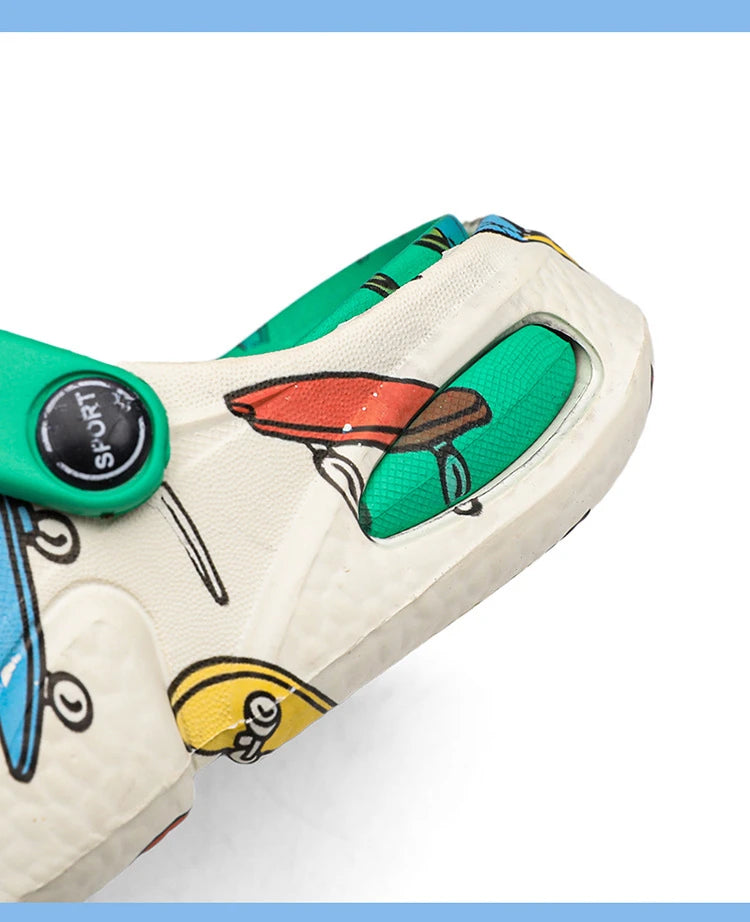 2025 Kids' Summer Sandals Non-Slip Soft Sole Chunky Slides for Boys Girls Breathable Outdoor Beach Shoes Thick Cushioned Soles