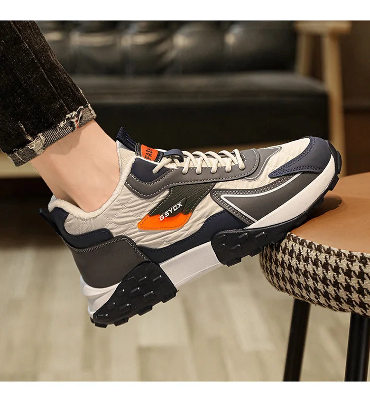 New Sneakers Shoes for Men Luxury Platform Male Sneakers High Quality Casual Running Shoes Winter Plus Size Cotton Man Shoes