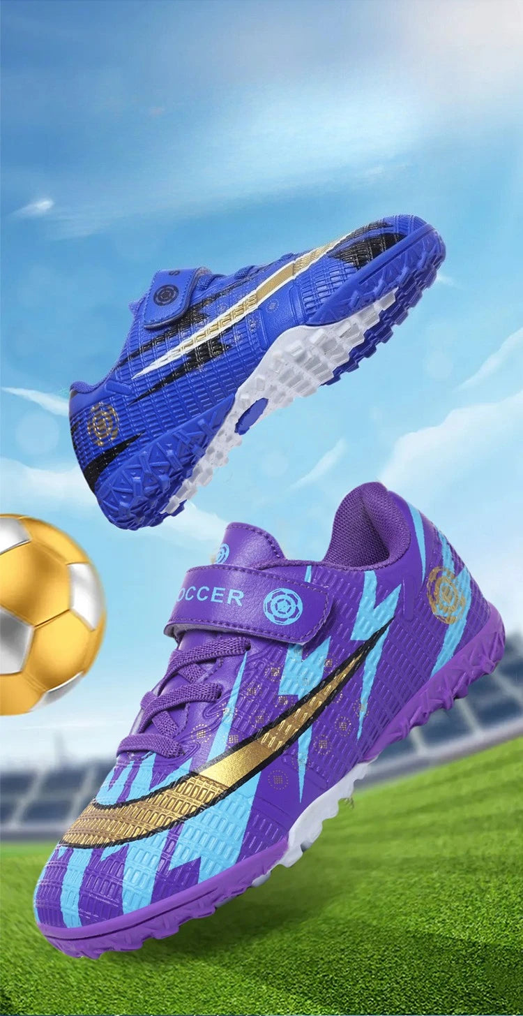 Kids Soccer Shoes TF School Football Boots Boys Girls Cleats Grass Sneakers Child Outdoor Athletic Training Sports Footwear28-39