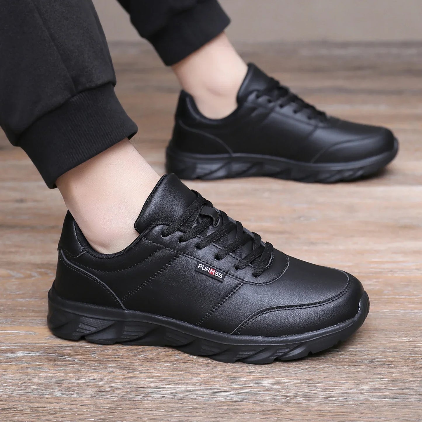 2025 Men Shoes Spring Autumn Waterproof Walking Sneakers Leisure Male Leather Sports Shoes Non-Slip Footwear