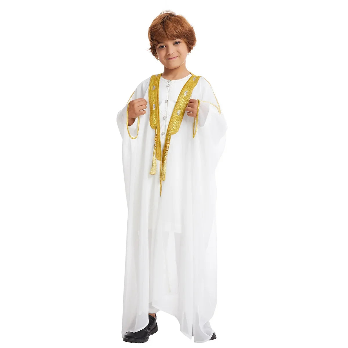 Eid Kids Boys Robe Muslim Dress Children Open Abaya Prayer Kaftan Ramadan Morocco Jubba Modest Islamic Dubai Saudi Abaya Thobe