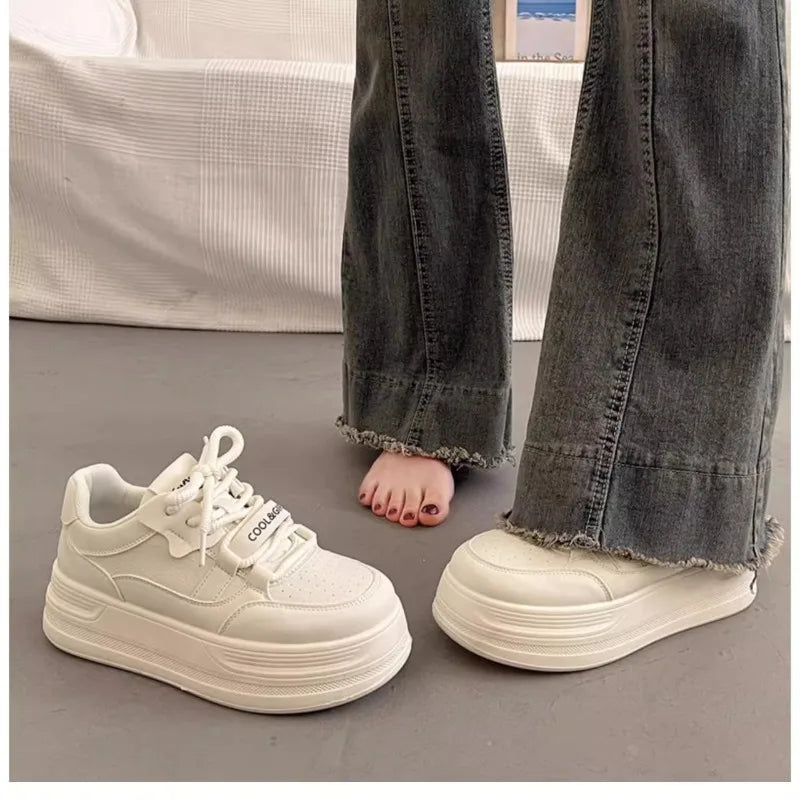 Kids Sports Shoes Fashion Versatile Girls Casual Shoes Soft Bottom 2025 Autumn New Children White Shoes Breathable Non-slip