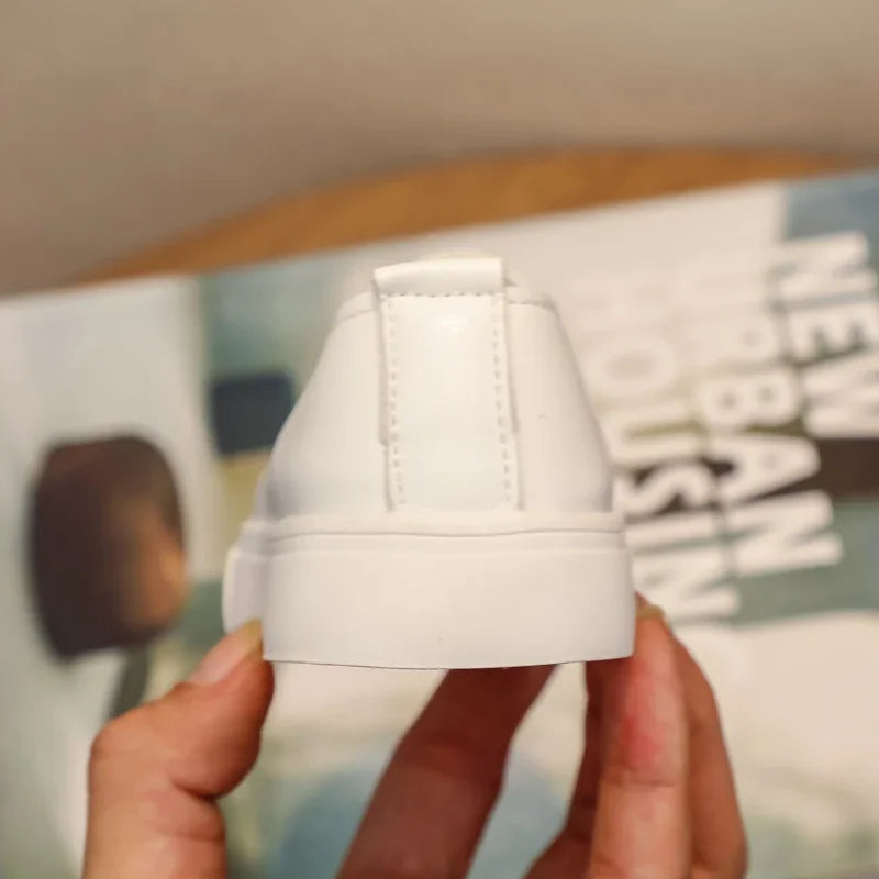 Classic Girls Pure White School Sneakers Versatile Fashion Simple Kids Causal Boys Tennis Shoes Non-slip Children's Sports Shoes