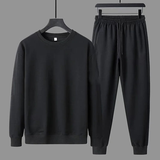 Men's Sportswear Hoodie Set Casual Long Sleeve round Neck Running Pants Two-Piece Suite Autumn Clothing Comfortable Breathable
