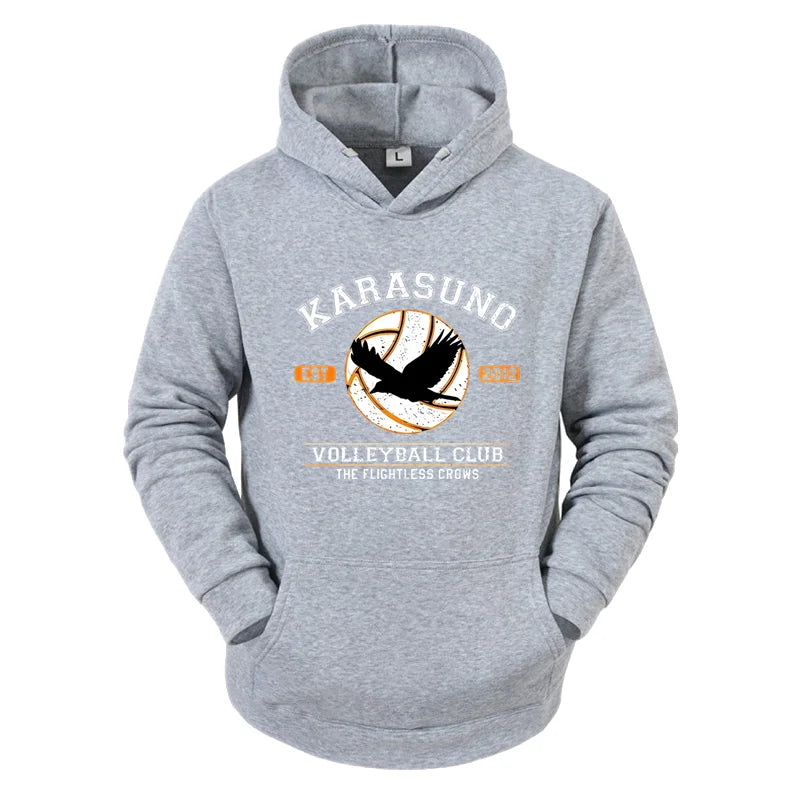 Japanese Tokyo Anime Haikyou Hoodie Men's Fun Pattern Street Fashion Men's Sportswear Autumn/Winter Suitable for Both Men/Women