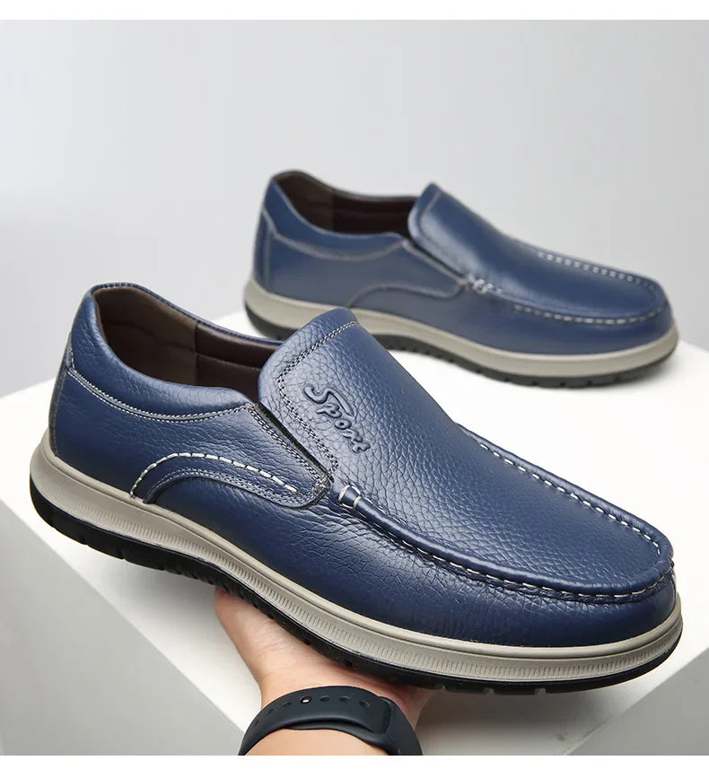 Casual Shoes For Men Flat Platform Walking Shoes Outdoor Footwear Loafers Breathable Sneakers Handmade Shoes Genuine