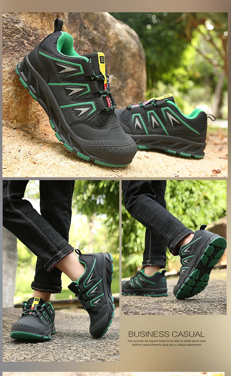 Children‘s Hiking Shoes Kids Waterproof Athletic Shoes Non-slip Boys Girls Casual Trekking Sneakers Outdoor Lace-up Tennis Shoes