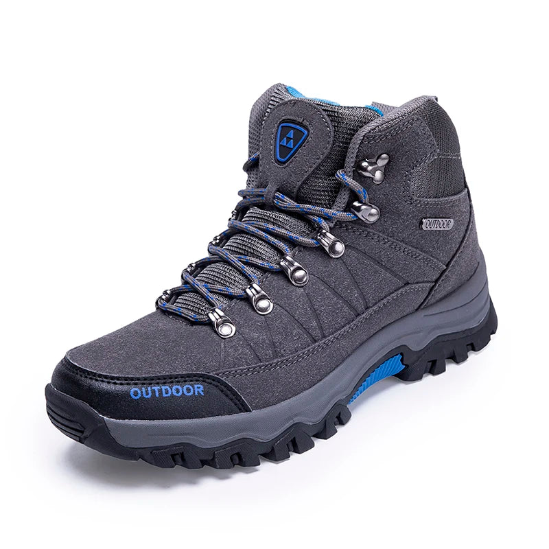 High-top Boots Men Outdoor Anti-slip Thick-soled Comfortable Ankle Boots Men Breathable Shock-absorbing Casual Hiking Shoes Men