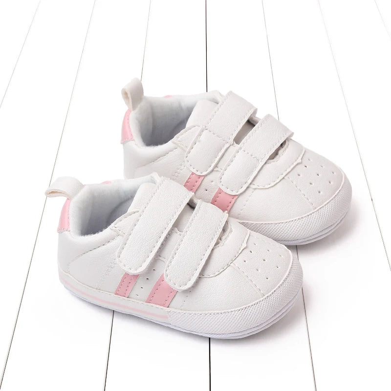 White Sneakers With Soft Soles Children's Sports Shoes For Spring/Autumn New Style Suitable For Both Boys And Girls Baby Shoes