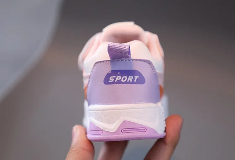 Kids Sports Shoes Children Casual Sneakers Anti Slip Soft Soles Breathable Lightweight Baby Walking Shoes Boys Girls Board Shoes