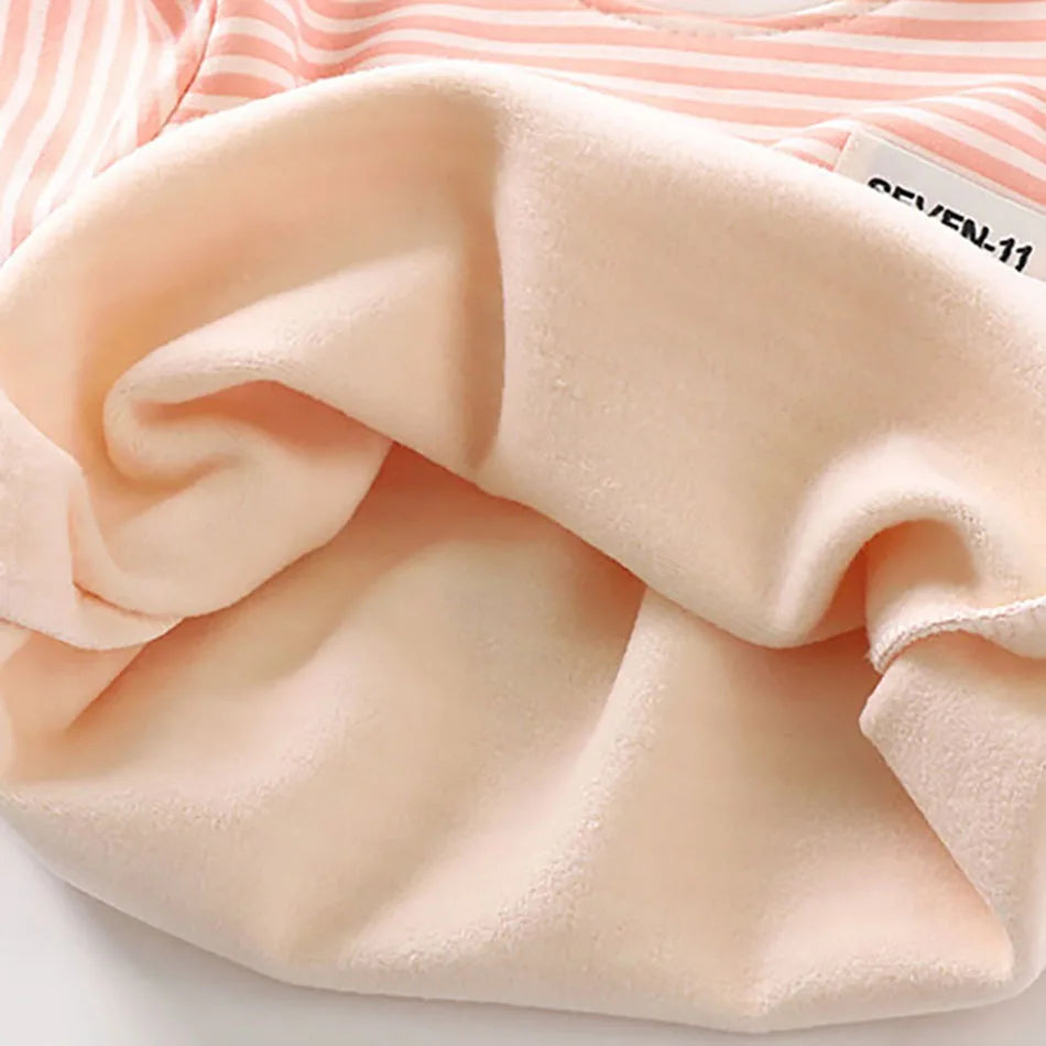Thickened Plush Fleece Lined Children Thermal Homewear Underwear Warmth and Comfortable Set Unisex Suitable Kids in Cold Seasons
