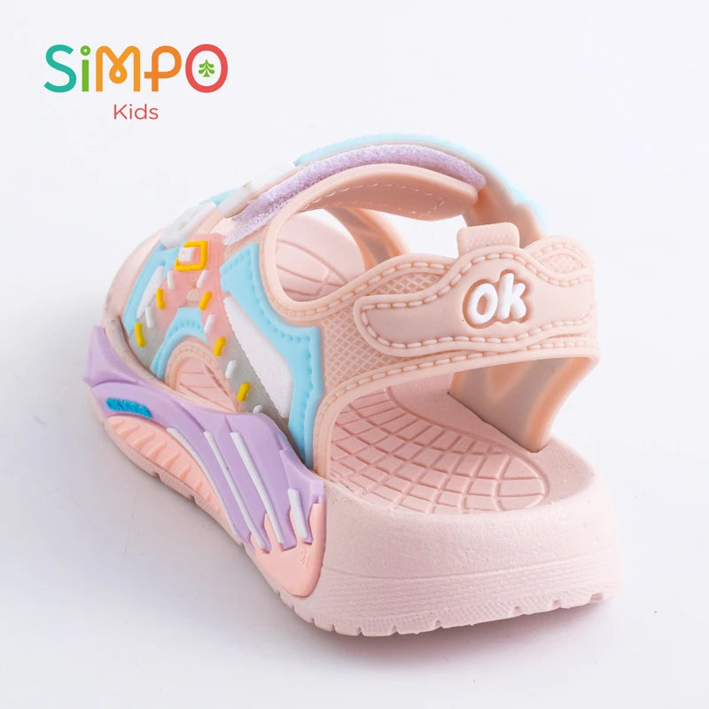 Summer Kids' Sandals Unisex Soft Bottom Casual Beach Shoes for Primary School Students Boys & Girls Charms Decorations