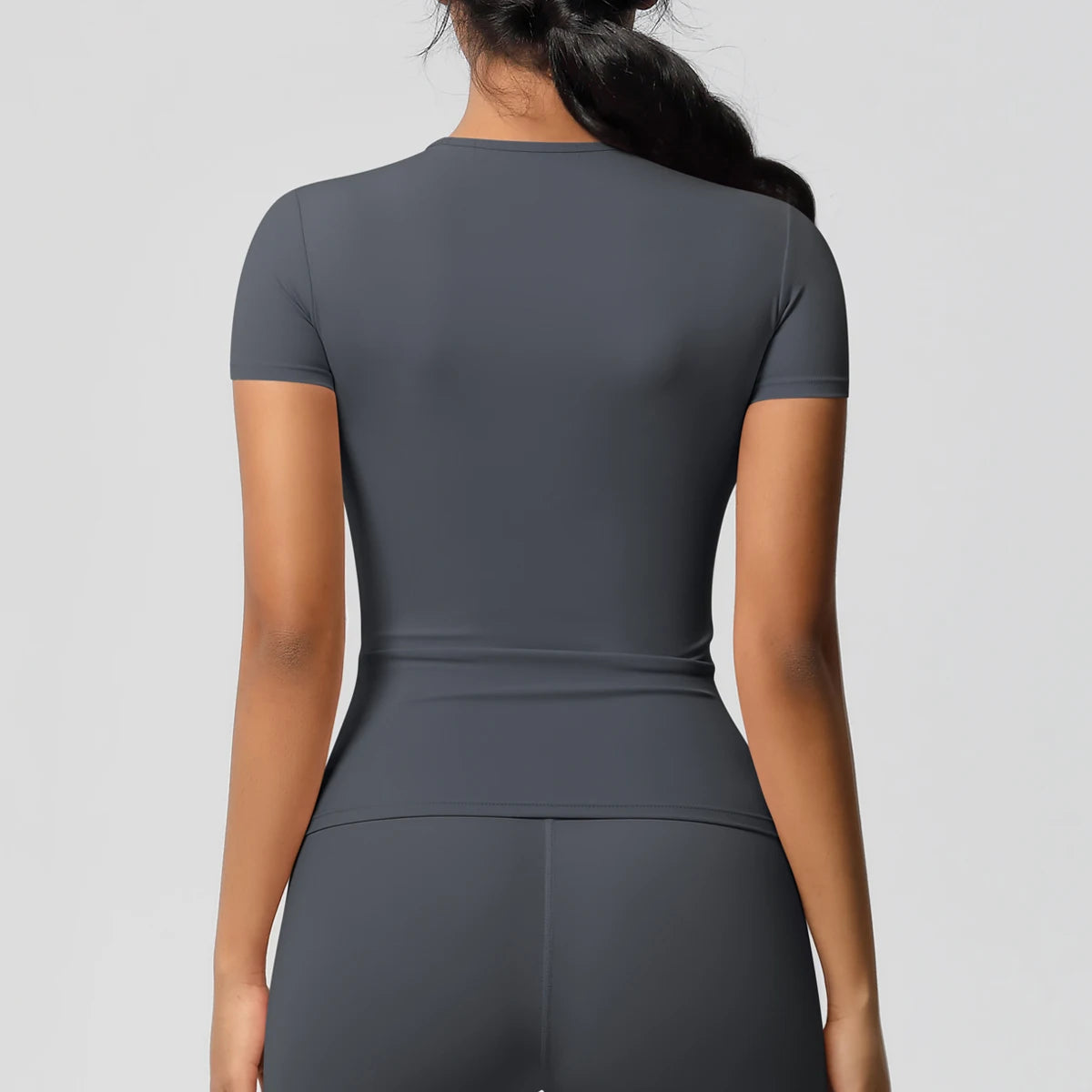 Workout Dry Fit Breathable High Elastic Sports Top Gym Fitness Wear T-shirt Women Casual Outdoor Top