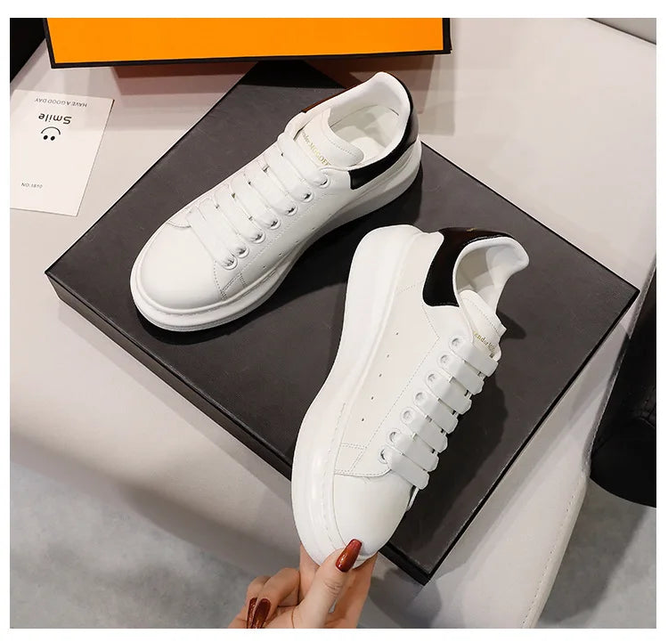 2024 Classic Leisure Sports Sneakers Height Increasing Lovers With Men's and Women's Thick Bottom fFlat Lace-up Waterproof Shoes