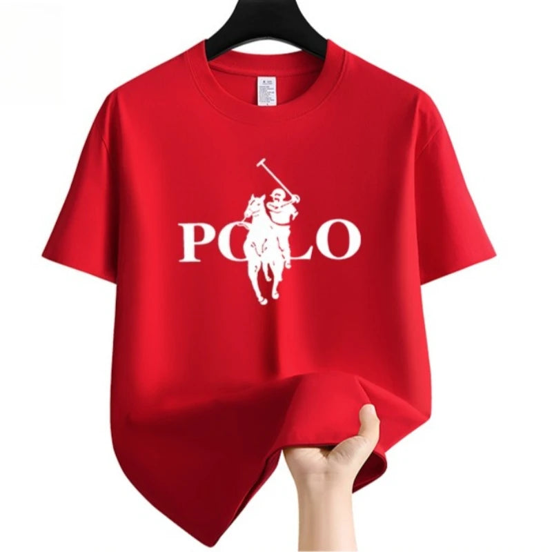 Summer Fashion Brand  Men's Clothes Business Casual Short-sleeved T-shirt Loose and Versatile Crew Neck Top Breathable T-shirt