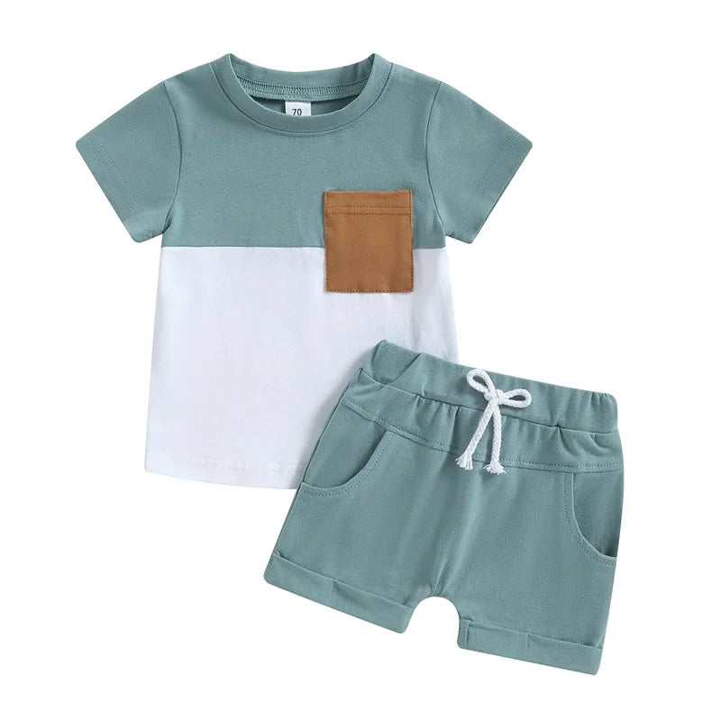 Pudcoco Toddler Boy Summer Clothes Toddler Outfits Short Sleeve T-Shirt and Shorts 2Pcs Little Boy Kids Sets 3-5T