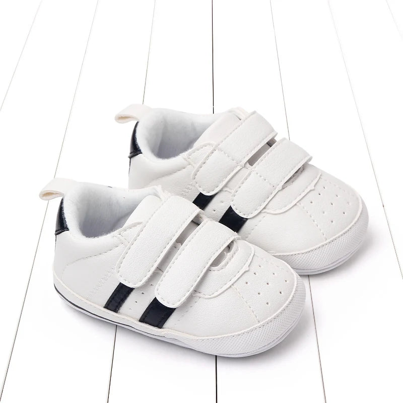 White Sneakers With Soft Soles Children's Sports Shoes For Spring/Autumn New Style Suitable For Both Boys And Girls Baby Shoes