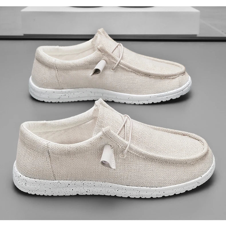 Men Casual Shoes Breathable Lightweight Slip-On Flats Simple Comfortable Solid Color Soft Sole Shoes Men Shose For Sale Loafers