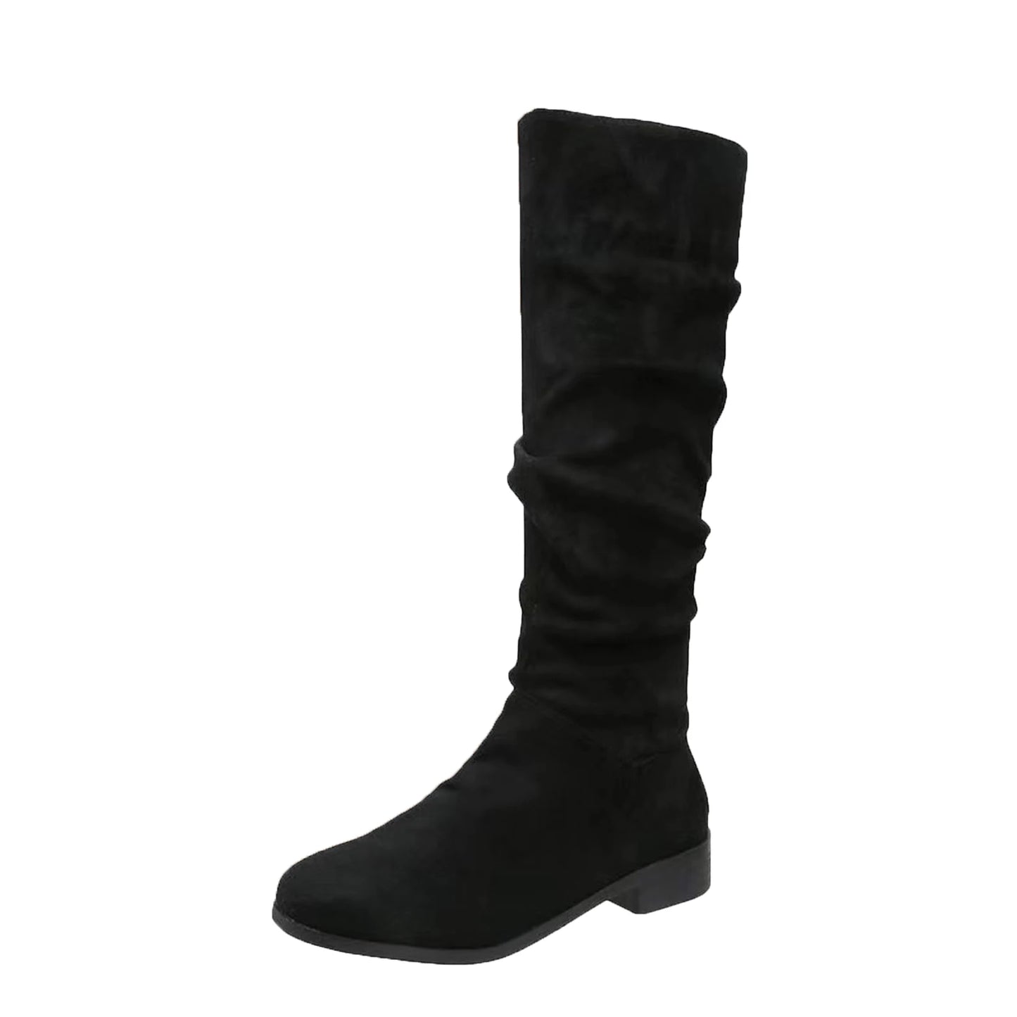 New Autumn Winter Fashion Botas High Quality Pleated Boots Round Toe Thick Bottom Boots Comfortable Women's Boots Mujer