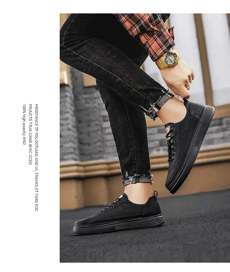 Classic Men's Sneakers Platform Slip on Casual Shoes for Men Leather Sneakers New Comfort Flat Shoes Spring Men's Loafers Shoes