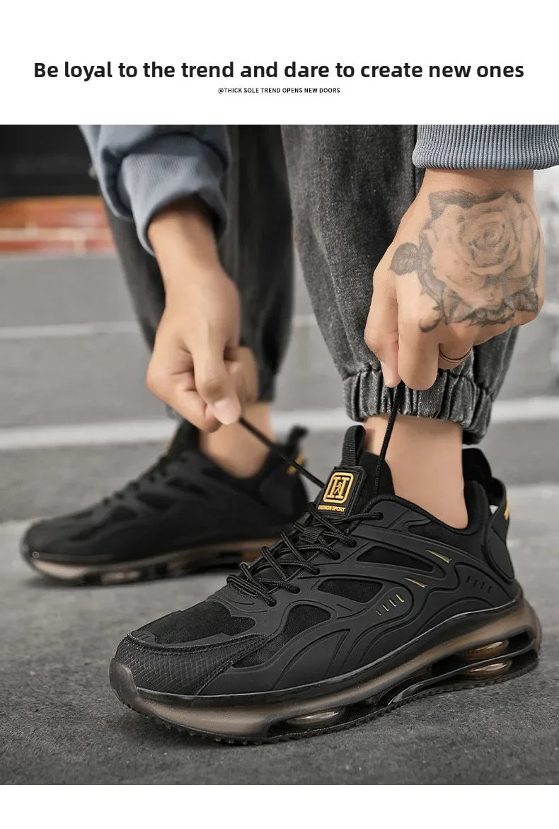 Men Shoes 2025 Casual Walk Air Cushion Marathon Breathable Lightweight Women's Comfortable Athletic Nonskid Sneakers