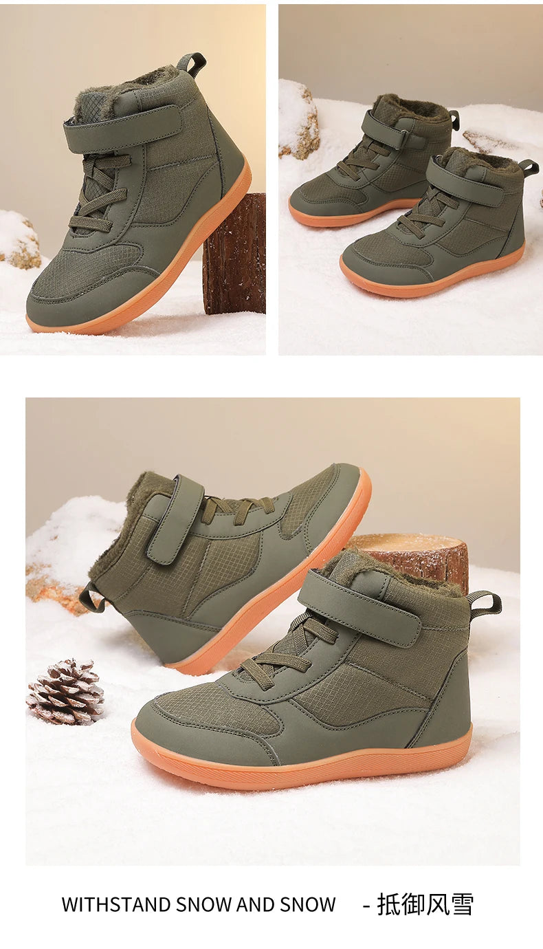 Kids Barefoot Snow Boots Winter Warm Boots for Girls Boys Outdoor Walking Non-slip Children's Shoes Girls' Boy Shoes Sneakers