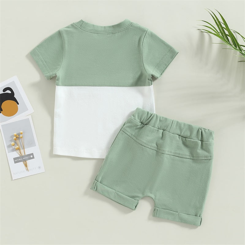 Pudcoco Toddler Boy Summer Clothes Toddler Outfits Short Sleeve T-Shirt and Shorts 2Pcs Little Boy Kids Sets 3-5T