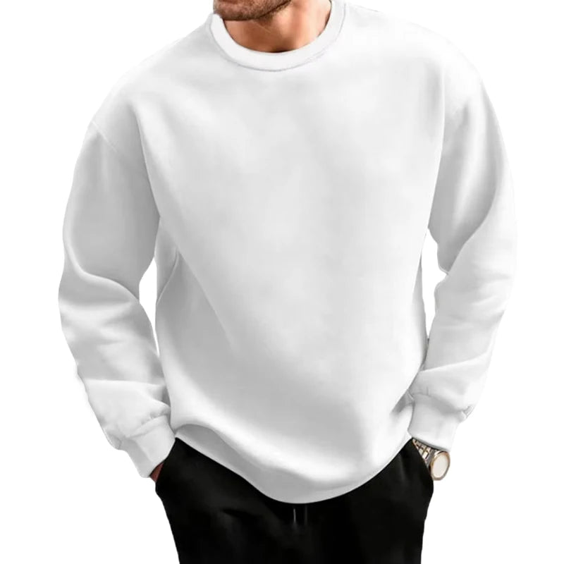 New in Mens Tracksuit Single Piece O Neck Sweatshirt Pants Casual Office Hoodies Jogging Streetwear Autumn Winter Man Clothing